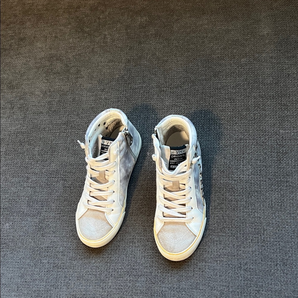 Vintage Havana White High-Top Sneakers